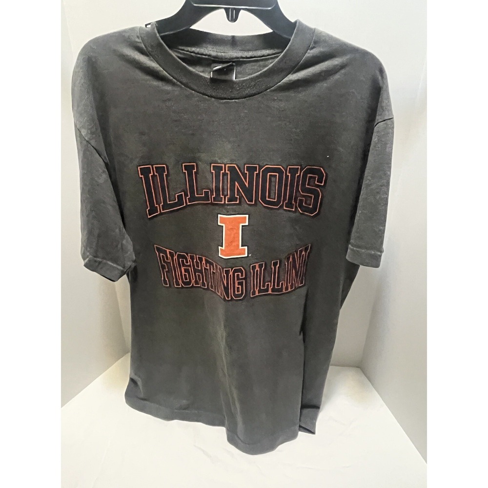 Illinois Fighting Illini T SHIRT University vtg 90s STARTER Brand Size L